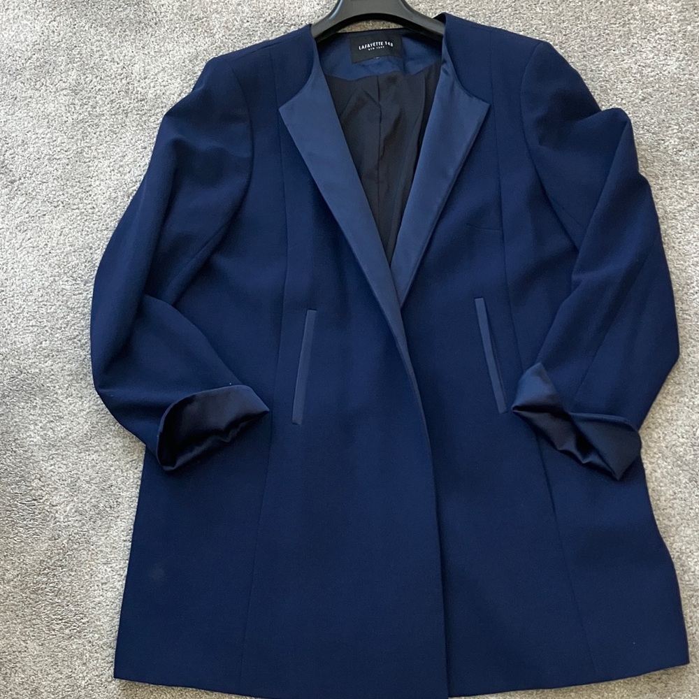 Lafayette 148 New York Wool Long Jacket